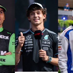 Gabriel Bortoleto (L), Kimi Antonelli (M), and Isack Hadjar (R)