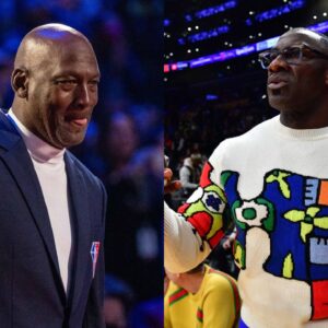 Michael Jordan (L), Shannon Sharpe (R)