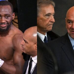 Terence Crawford (L), Dana White (R)