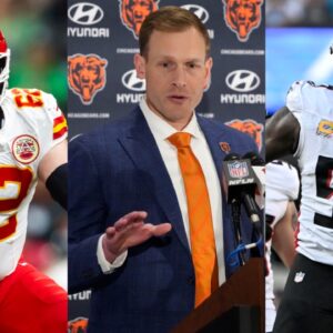 Joe Thuney, Bears HC Ben Johnson, Grady Jarrett