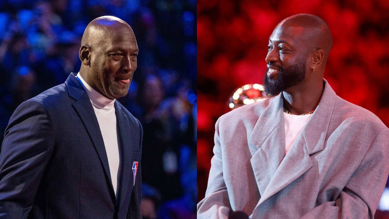 Michael Jordan (L), Dwyane Wade (R)