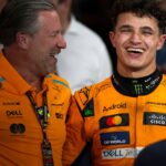 December 20, 2024, Abu Dhabi, United Arab Emirates: ZAK BROWN, Team Principal of McLaren F1 Team and LANDO NORRIS (GBR) of McLaren 4 during race day at the end of the F1 season during the 2024 Formula 1 Abu Dhabi Grand Prix at the Yas Marina Circuit. Abu Dhabi United Arab Emirates