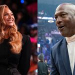 Beyonce(L) and Michael Jordan(R)
