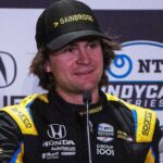 Colton Herta 26 of Andretti Autosport wins the pole position at the Acura Grand Prix of Long Beach Qualifiers held on Saturday April 9, 2022