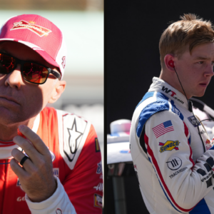 Kevin Harvick (L) and Connor Zilisch (R)