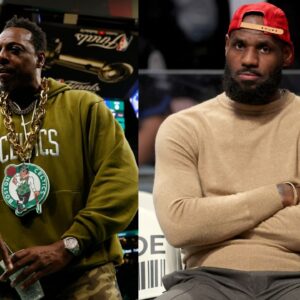 Paul Pierce (L), LeBron James (R)