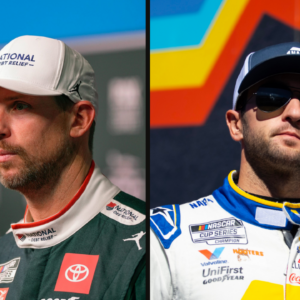 Denny Hamlin (L) and Chase Elliott (R)