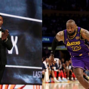 Jamie Foxx (L), LeBron James (R)