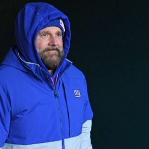 New York Giants head coach Brian Daboll walks to the field against the Philadelphia Eagles at Lincoln Financial Field.