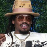 Cam Newton on Radio Row at the Super Bowl LIX media center.