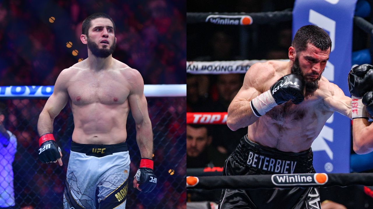 Islam Makhachev (L), Artur Beterbiev (R)