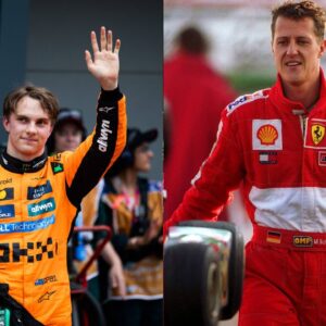 Oscar Piastri(L), Michael Schumacher(R)