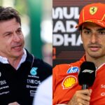 Toto Wolff (L) and Carlos Sainz (R)