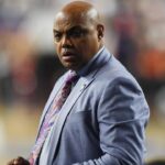 Charles Barkley reacts in the second half in the semifinals of the 2019 men's Final Four between the Virginia Cavaliers and Auburn Tigers at US Bank Stadium