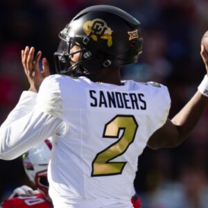 Oct 19, 2024; Tucson, Arizona, USA; Colorado Buffalos quarterback Shedeur Sanders (2) against the Arizona Wildcats at Arizona Stadium.