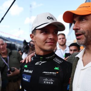 F1 Grand Prix Of The Netherlands 2024 Lando Norris of McLaren and Adam Norris after the Formula 1 Grand Prix of The Netherlands at Circuit Zandvoort in Zandvoort, Netherlands on August 25, 2024