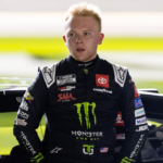 Feb 12, 2025; Daytona Beach, Florida, USA; NASCAR Cup Series driver Ty Gibbs (54) during qualifying for the Daytona 500 at Daytona International Speedway. Mandatory Credit: Mark J. Rebilas-Imagn Images