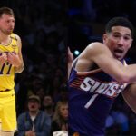Luka Doncic(L) and Devin Booker(R)