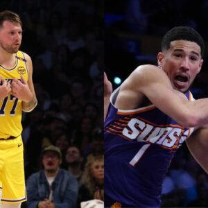 Luka Doncic(L) and Devin Booker(R)