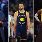 Paul Pierce (L), Steph Curry (C), LeBron James (R)