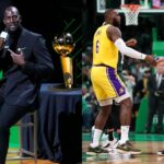 Kevin Garnett(L), LeBron James and Jayson Tatum(R)