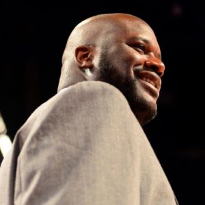 Feb 14, 2014; New Orleans, LA, USA; NBA former player Shaquille O'Neal before the 2014 Rising Stars Challenge at Smoothie King Center. Mandatory Credit: Bob Donnan-Imagn Images