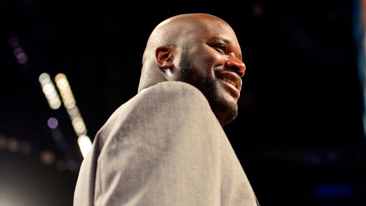 Feb 14, 2014; New Orleans, LA, USA; NBA former player Shaquille O'Neal before the 2014 Rising Stars Challenge at Smoothie King Center. Mandatory Credit: Bob Donnan-Imagn Images
