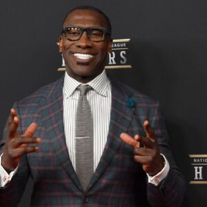 Feb 2, 2019; Atlanta, GA, USA; Shannon Sharpe during red carpet arrivals for the NFL Honors show at the Fox Theatre. Mandatory Credit: Dale Zanine-Imagn Images