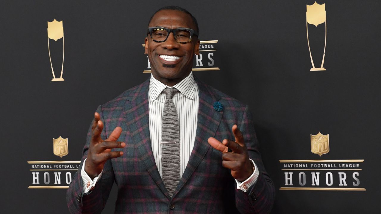 Feb 2, 2019; Atlanta, GA, USA; Shannon Sharpe during red carpet arrivals for the NFL Honors show at the Fox Theatre. Mandatory Credit: Dale Zanine-Imagn Images