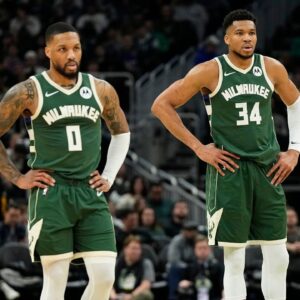 Damian Lillard and Giannis Antetokounmpo