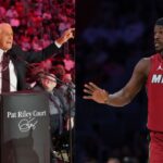 Pat Riley (L), Jimmy Butler (R)