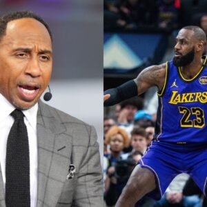 Stephen A. Smith (L), LeBron James (R)