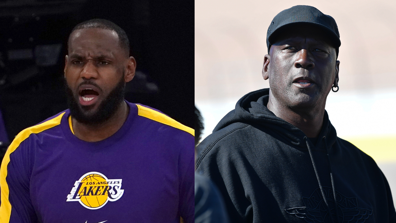 LeBron James (L) and Michael Jordan (R)