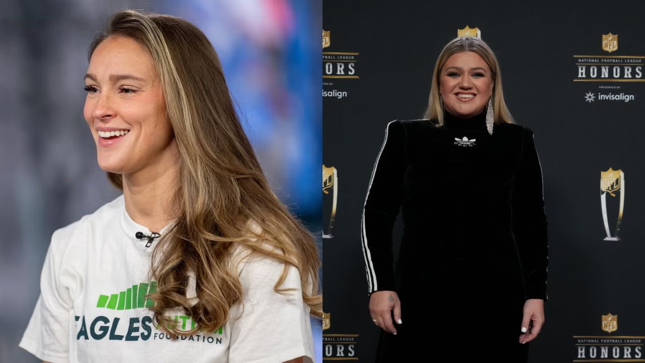 Kylie Kelce and Kelly Clarkson