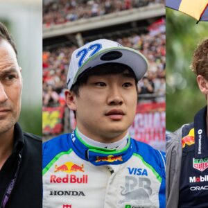 Will Buxton (L), Yuki Tsunoda (M), and Liam Lawson (R)