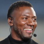 Oct 28, 2024; Pittsburgh, Pennsylvania, USA; ESPN Network Monday Night Football host Ryan Clark performs the pre-game broadcast before the Pittsburgh Steelers host the New York Giants at Acrisure Stadium.