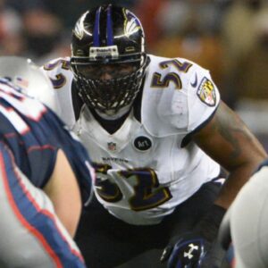 Jan 20, 2013; Foxboro, MA, USA; Baltimore Ravens inside linebacker Ray Lewis (52) during the fourth quarter of the AFC championship game against the New England Patriots at Gillette Stadium.