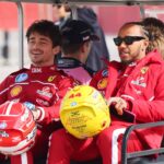 Lewis Hamilton Scuderia Ferrari HP, 44 , Charles Leclerc Scuderia Ferrari HP, 16, BAH, Bahrain Pre-season Testing