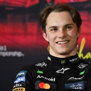 McLaren s driver Oscar Piastri of Australia reacts during the press conference, PK, Pressekonferenz after the sprint race of the Formula 1 Chinese Grand Prix at the Shanghai International Circuit