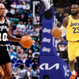 Dennis Rodman (L) and LeBron James (R)