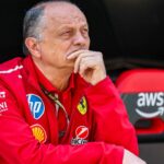 Frederic Vasseur of France and Scuderia Ferrari appears in the pit wall during Sprint ahead of the F1 Grand Prix of CHINA at Shanghai International Circuit