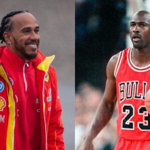 Lewis Hamilton (L) and Michael Jordan (R)