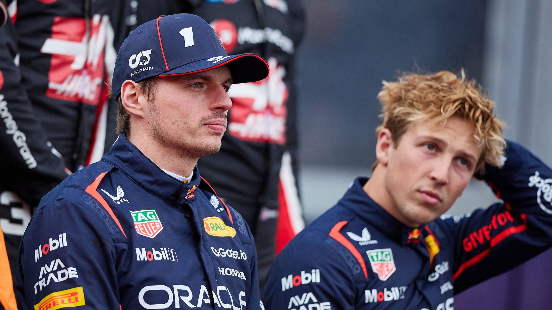 Motorsport FIA Formula 1, Australian Grand Prix 2025 v l Max Verstappen Oracle Red Bull Racing starting number 1 Liam Lawson Oracle Red Bull Racing starting number 30