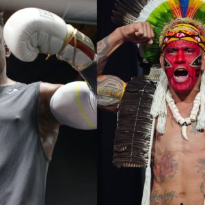 Francis Ngannou (L), Alex Pereira (R)