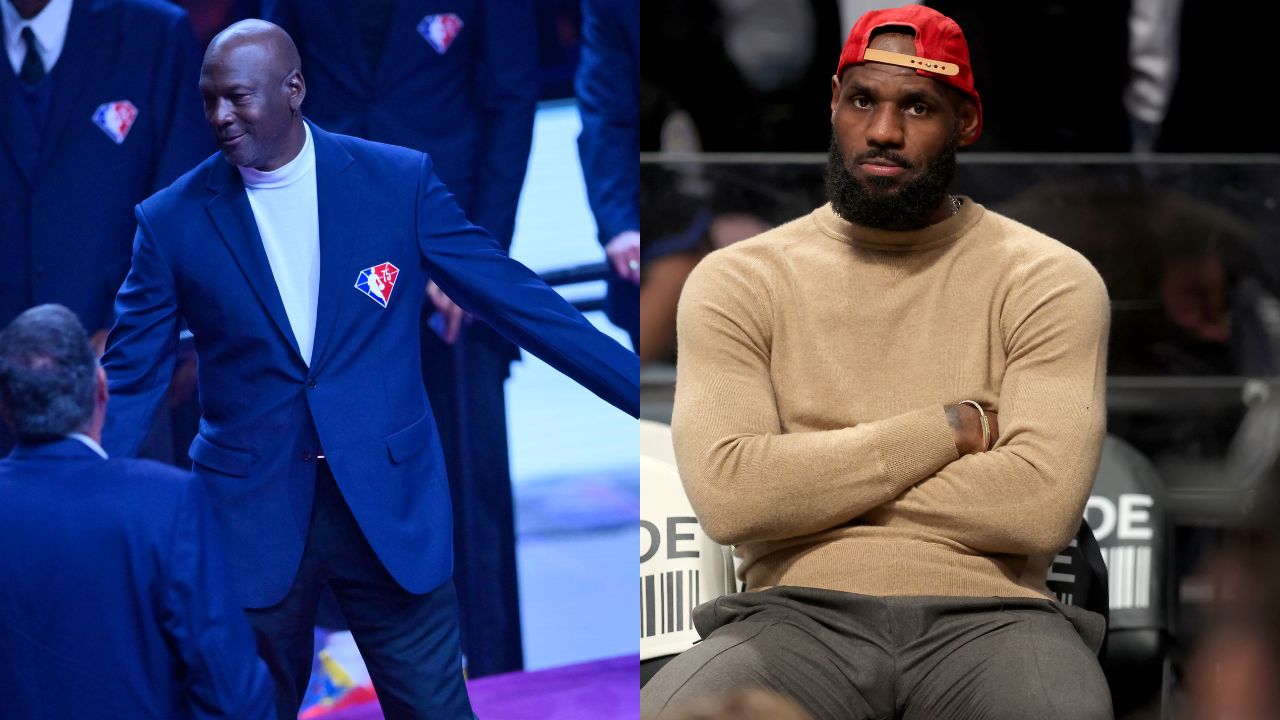 Michael Jordan (L), LeBron James (R)