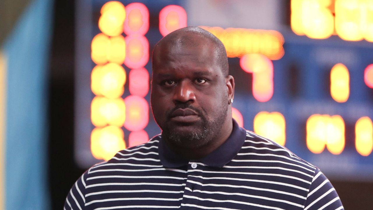 NBA former player Shaquille O'Neal during the first half of the game between the North Carolina State Wolfpack and Arizona Wildcats in the 2017 Battle 4 Atlantis in Imperial Arena at the Atlantis Resort.