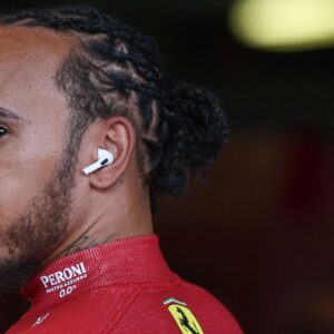 F1 Grand Prix Of Australia - Qualifying Lewis Hamilton of Great Britain and Scuderia Ferrari appears in the garage during Qualifying ahead of the F1 Grand Prix of Australia at Albert Park Circuit in Melbourne, Australia, on March 15, 2025.