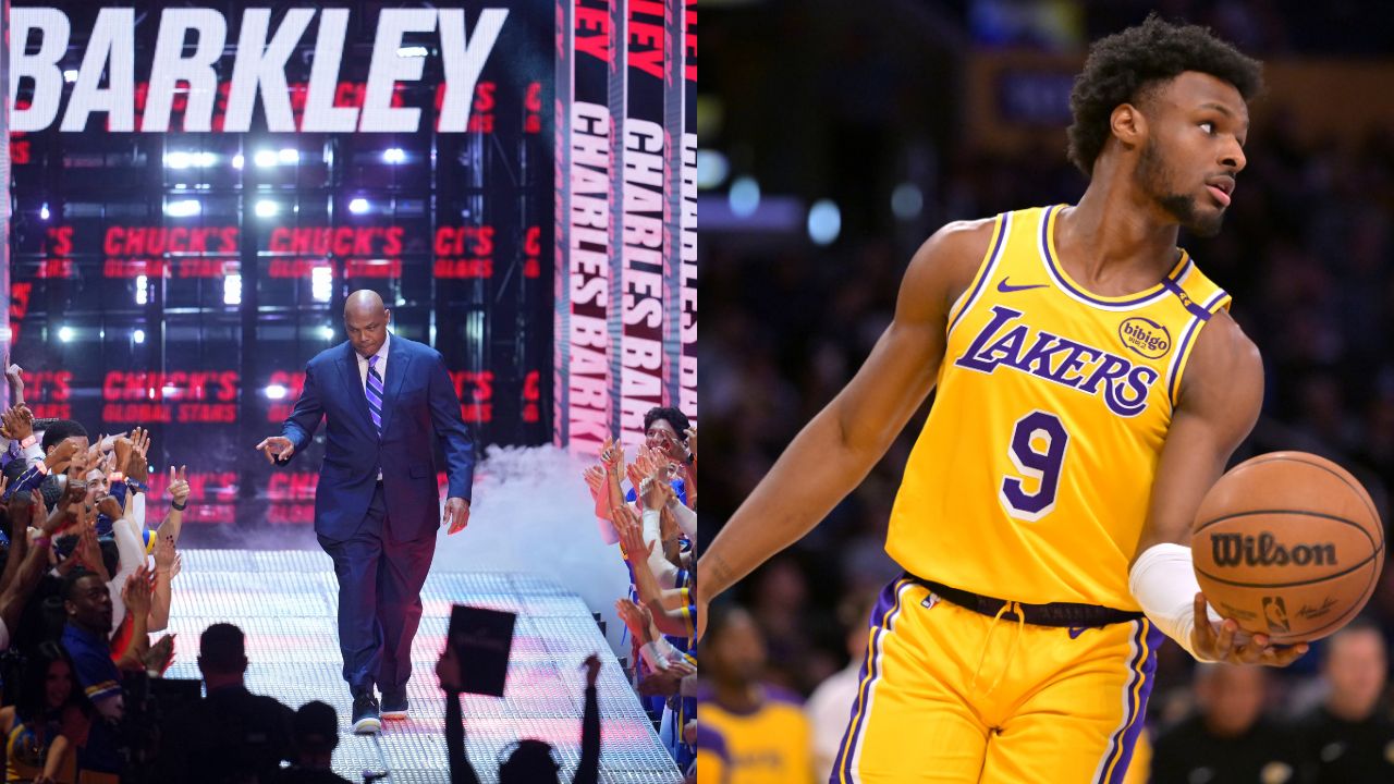 Charles Barkley (L), Bronny James (R)
