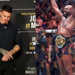 Tom Aspinall (L), Jon Jones (R)