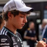 March 15, 2025, Melbourne, Victoria, Australia: Mercedes-AMG PETRONAS Formula One Team driver ANDREA KIMI ANTONELLI of Italy signs autographs in the paddock on Saturday at the Formula 1 Louis Vuitton Australian Grand Prix 2025